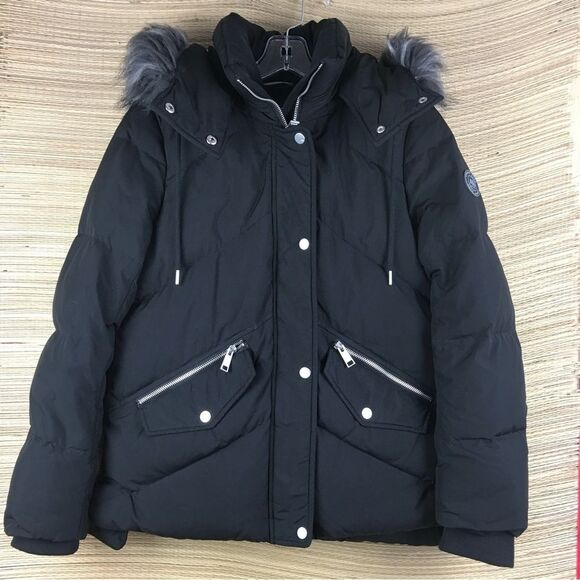 Andrew Marc Daphne Puffer Dawn Removable Hood Faux Fur Trim Jacket Coat Parka XS - Picture 5 of 15